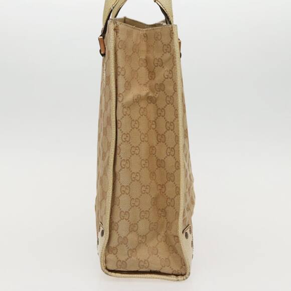 GUCCI GG Canvas Tote Bag Beige Gold - Picture 5 of 16